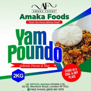 Amaka Pounded Yam Flour 2KG, (100% Yam)