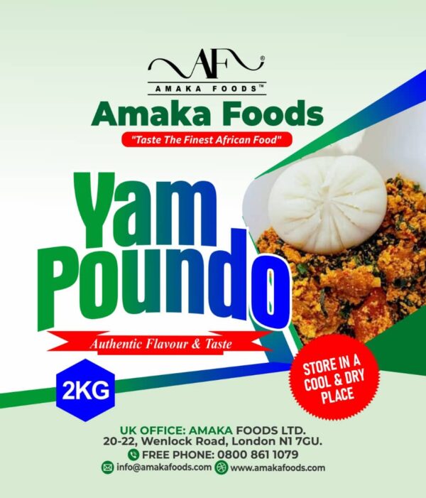 Amaka Pounded Yam Flour 2KG, (100% Yam)